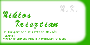 miklos krisztian business card
