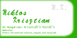 miklos krisztian business card